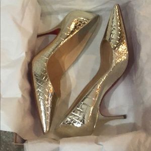 Christian Louboutin Gold Clare 80